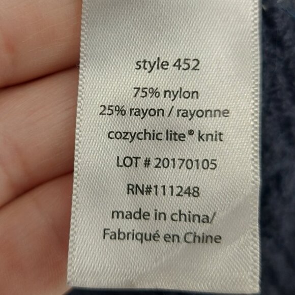 Barefoot Dreams CozyChic Lite Circle Cardi Size XS S Blue - Picture 4 of 5